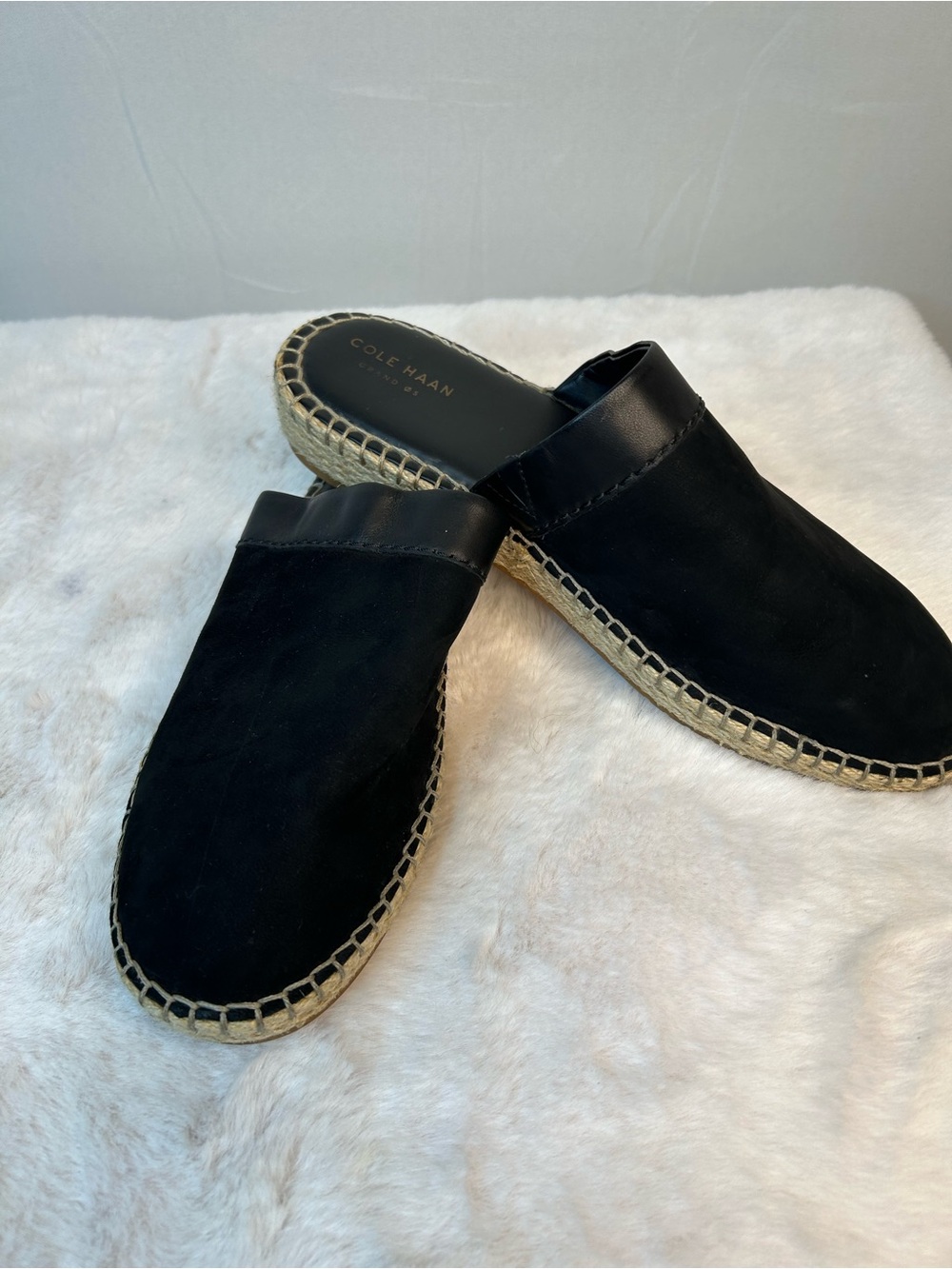 Cole Haan Women’s Size 9 Grand OS Slip On Shoe Black Espadrille